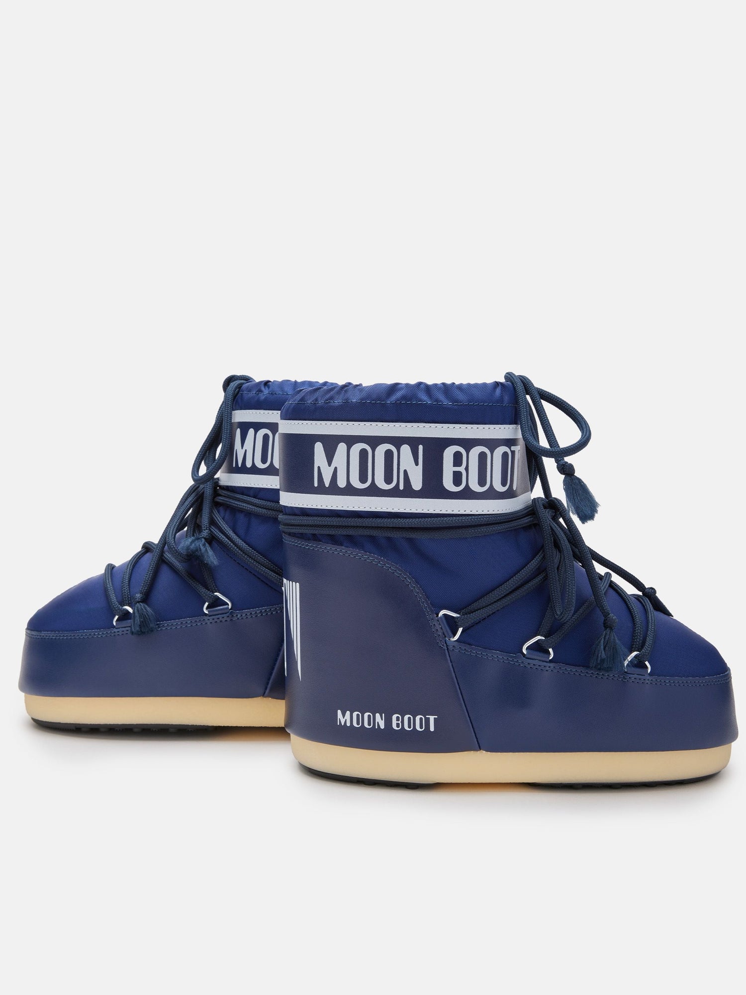 Blue winter shoes from the Moon Boot brand. 