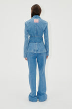 Load image into Gallery viewer, Belted Tailored jacket, 2251 Denim
