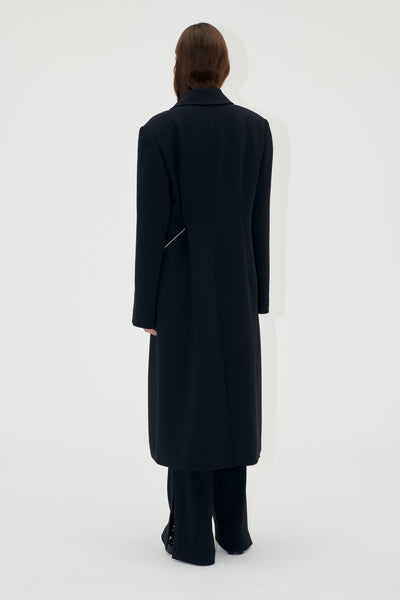 Straight Long Sleeve Coat, 2273 Crepe