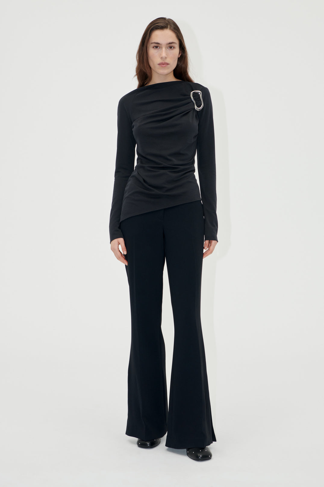 Long Sleeve Top With Fixed Buckle, 2254 Day To Evening Jersey