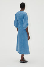 Load image into Gallery viewer, Volume Sleeves Midi Dress, 2251 Denim
