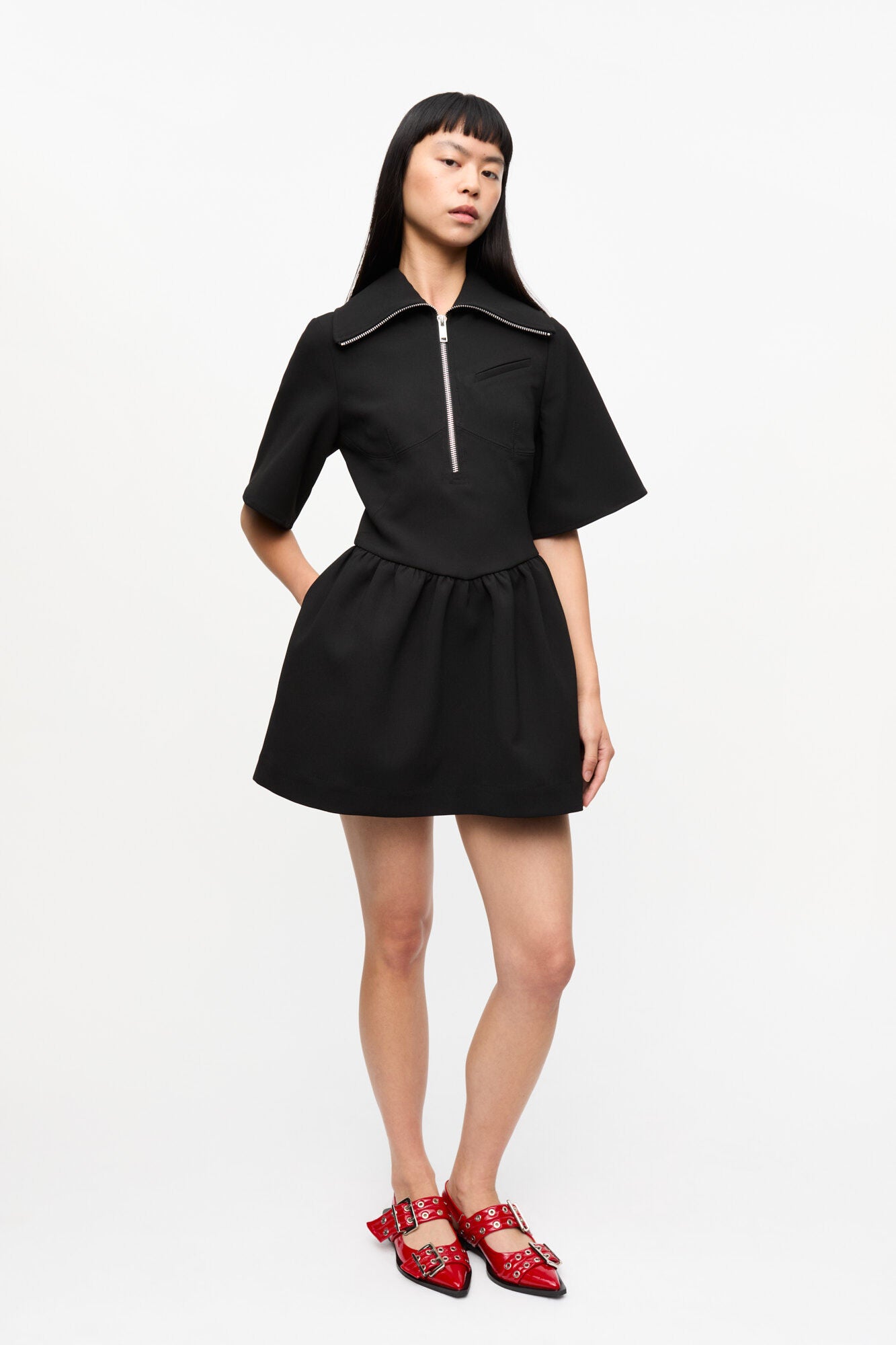 Bonded Crepe Mini Dress