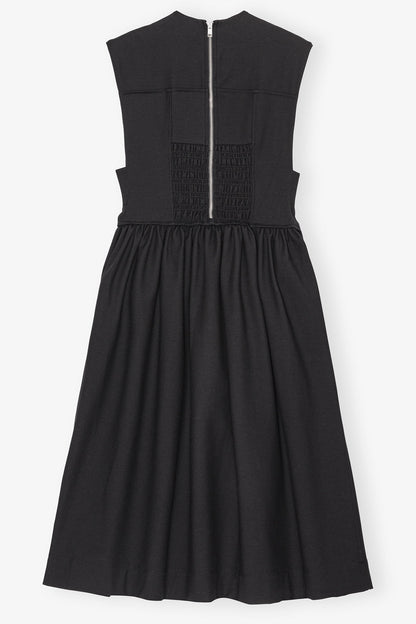 Heavy Cotton Tailoring Corset Midi Dress