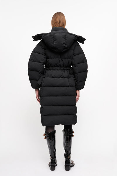 Tech Seersucker Puffer Coat