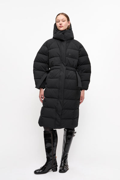 Tech Seersucker Puffer Coat