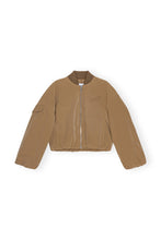 Load image into Gallery viewer, Light Twill Oversized Short Bomber Jacket
