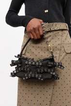 Load image into Gallery viewer, Butterfly Small Pouch Bow Eyelet Mix Denim
