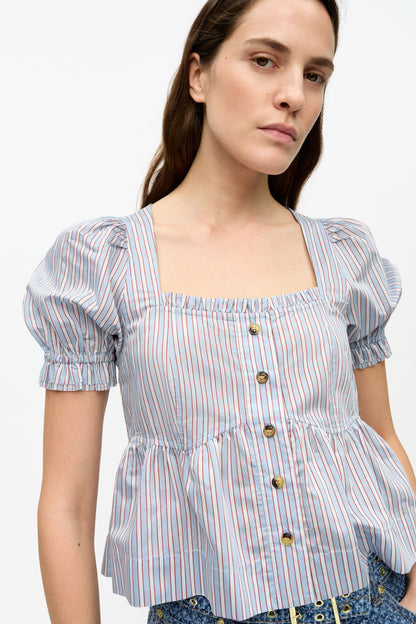 Yarn Dyed Stripe Blouse