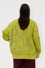 Load image into Gallery viewer, Quilted Embroidery, Covered Placket Voluminous Bomber
