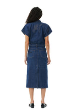 Load image into Gallery viewer, Rinse Stitch Denim Midi Dress
