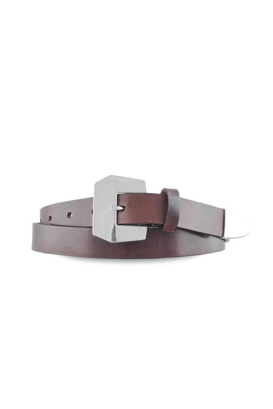 FUTURISTIC WESTERN BELT BROWN