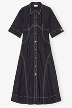 Load image into Gallery viewer, Cotton Poplin Long Shirt Dress
