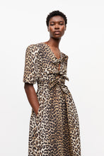 Load image into Gallery viewer, Printed Cotton Tie Strap Midi Dress
