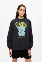 Load image into Gallery viewer, BLACK BASIC COTTON TEDDY LONG SLEEVE T-SHIRT
