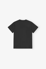 Load image into Gallery viewer, BLACK BASIC JERSEY GREEN CHERRY RELAXED T-SHIRT
