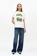 Load image into Gallery viewer, WHITE BASIC JERSEY CHERRY RELAXED T-SHIRT
