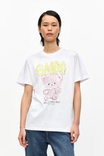 Load image into Gallery viewer, WHITE BASIC COTTON JERSEY TEDDY RELAXED T-SHIRT
