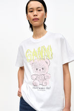 Load image into Gallery viewer, WHITE BASIC COTTON JERSEY TEDDY RELAXED T-SHIRT
