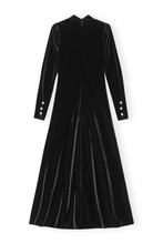 Load image into Gallery viewer, Velvet Jersey Gathered Long Dress
