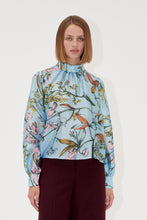 Load image into Gallery viewer, Flat Textured Poly, Gathered Long Sleeve Top
