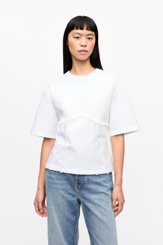 Heavy Cotton Tie Back Waisted T-shirt