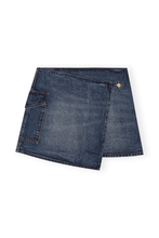 Load image into Gallery viewer, Heavy Washed Denim Flared Skirt Jeans
