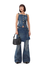 Load image into Gallery viewer, Heavy Washed Denim Flared Skirt Jeans
