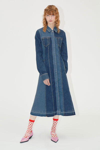 Long Sleeve Denim Dress, 2301 Denim