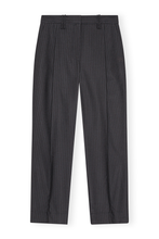 Load image into Gallery viewer, Melange Stripe Suiting Relaxed Pleated Pants
