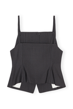 Load image into Gallery viewer, Melange Stripe Suiting Vest Top
