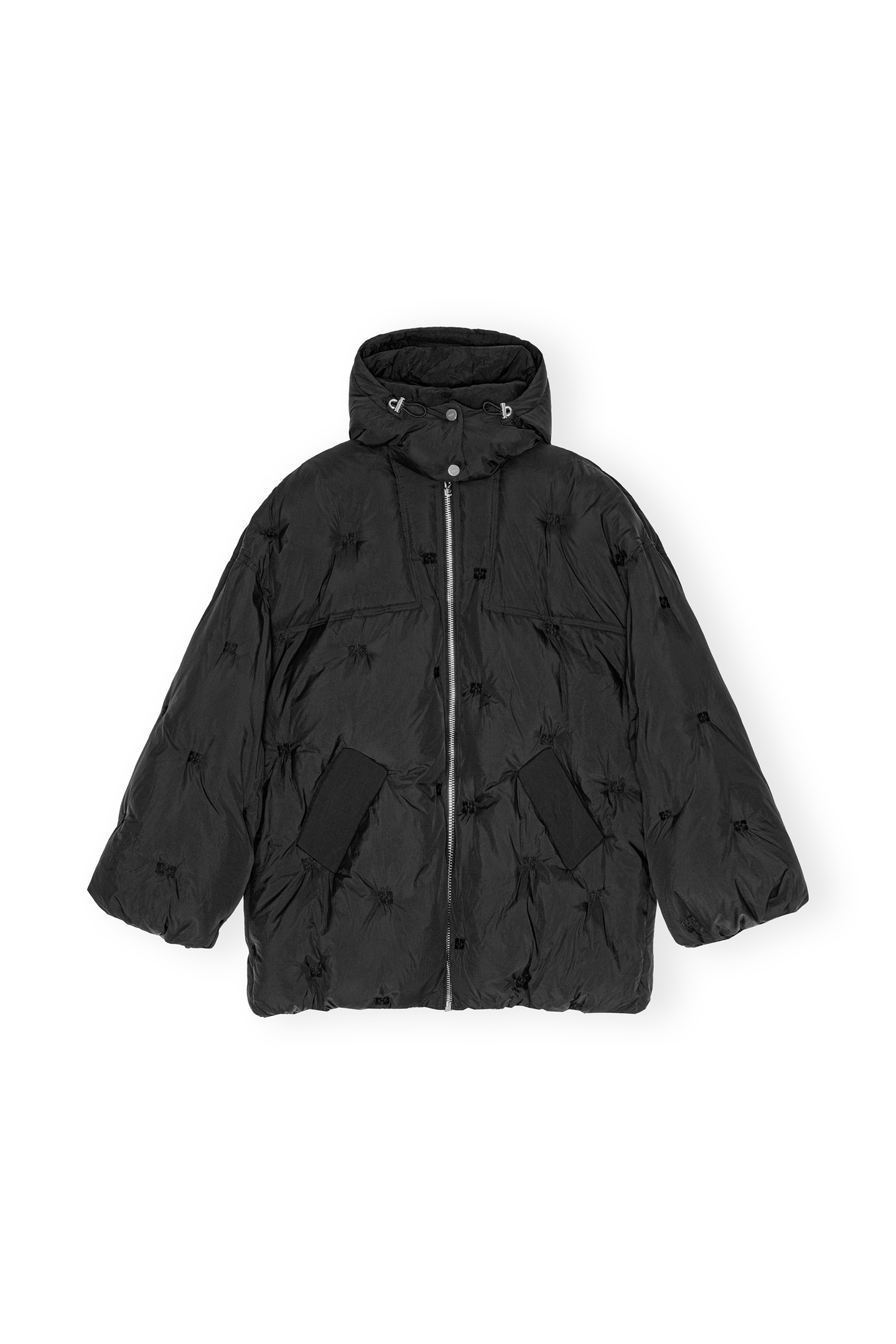 Nylon Tech Puffer Midi Jacket