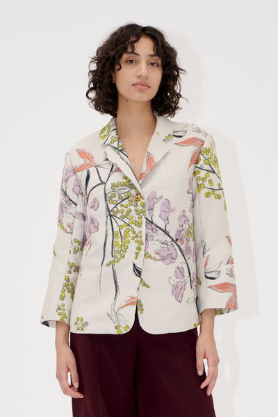 Woven Jacquard, Relaxed Fit Blazer