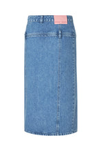 Load image into Gallery viewer, Button Slit Detail Midi Skirt, 2251 Denim
