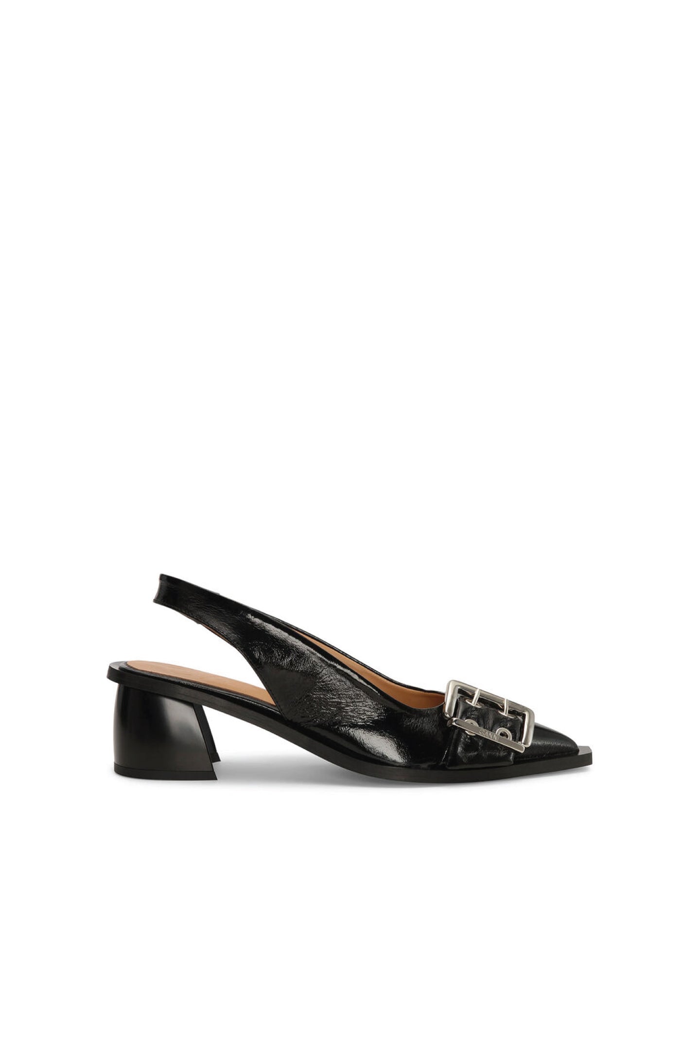 Feminine Buckle Slingback Pump Naplack