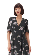 Load image into Gallery viewer, Fluid Crepe Wrap Midi Dress
