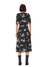 Load image into Gallery viewer, Fluid Crepe Wrap Midi Dress
